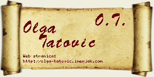 Olga Tatović vizit kartica